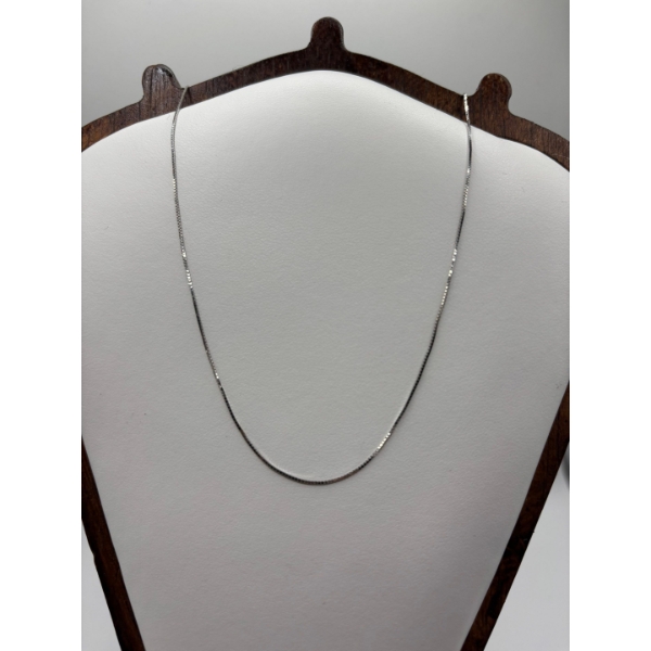 10k White Gold .85g Children’s Necklace 14”