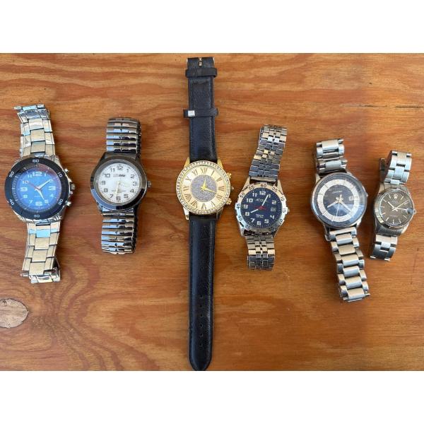 Assorted Men's Watches Collection, Unknown Condition, As Pictured,  Includes Rolex Replica 