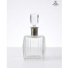 Image 2 : Art Deco Decanter With Silver Stem ( 830s ) 10''INCHES IN HEIGHT