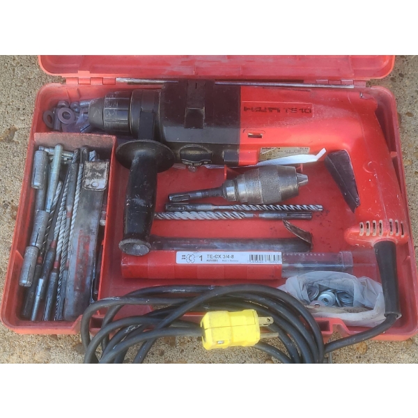 Hilti TE 10 Rotary Hammer Drill Kit with Bits, Case