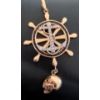 Image 1 : 14K Yellow Gold Pirate Pendant 2.5T - 17.1g 
