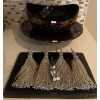 Image 1 : Beautiful Serving Dishes w/ Bronze Accents & 4 Beaded Curtain Tassels