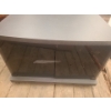 Image 1 : Black Compact Television Stand w/ Glass Doors