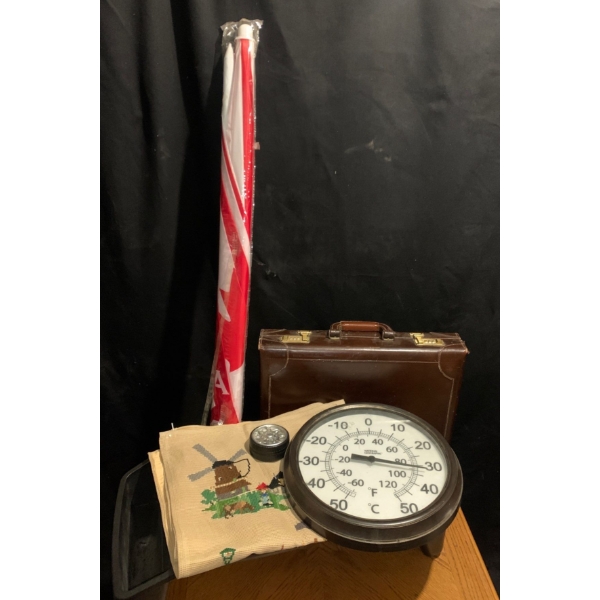 Home Collection - Vintage Briefcase, Canadian Flag, Clock (Not Working) and More! 