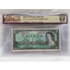 Image 1 : Graded Canadian 1954 Mod. Portrait $1 Choice UNC Prefix: V/F