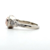 Image 4 : 18k White and Rose Gold 1.00ct Radiant Cut Fancy Deep Pink Diamond Ring, SI-2 Clarity