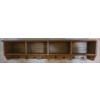 Image 1 : Wooden Wall Shelf w/ Cubbies and Hooks 47 W, 9 D, 10.5 T 