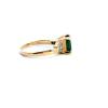 Image 3 : 18K Yellow Gold, 1.33ct Emerald and Diamond Ring 
