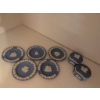 Image 2 : Wedgwood Blue Jasperware Plates and Lidded Boxes