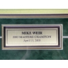 Image 3 : Mike Weir Signed 2003 Masters Champion Limited Edition Framed Photo