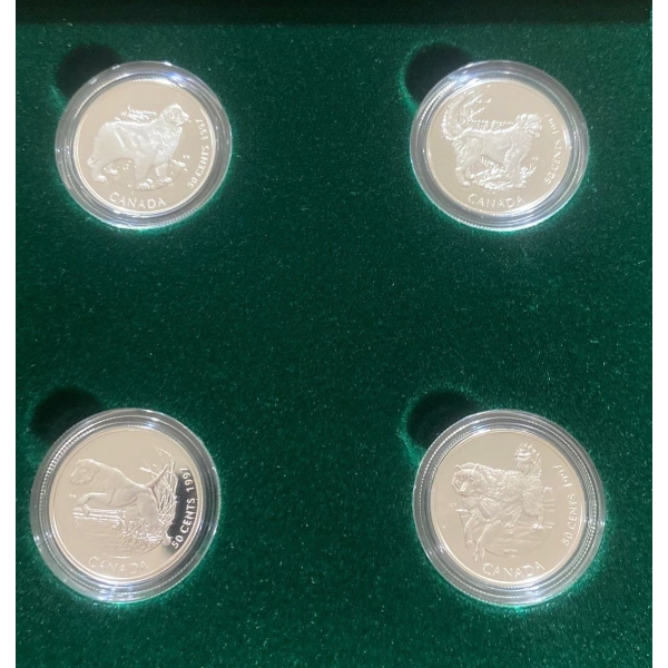 1977 "Canada's Best Friends" 50-cent Sterling Silver Proof Coin Set 92.5% Silver 37.2 Grams