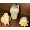 Image 2 : Hand Carved Ivory Okimono Figures 2.5T (3)