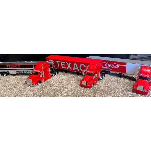Gearbox Coca-Cola Semi-Truck, 2 Gearbox Texaco Trucks 