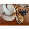 Image 1 : Vintage SmithBilt Cowboy Hat Made In Canada Size 6 7/8  Decorative Clock & Vintage Celebrity Binocul