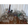 Image 3 : Bar Cart On Wheels w/two cupboards Stacked with Vintage Mugs & Collector Cups  33"w x 22"d x 40"tall