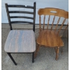 Image 9 : 2 Chairs w/ Rattan Backs: Arm Chair 26 W, 21 D, 38 T, Side Chair 25 W, 19 D, 29 T and 2 Extra Chairs