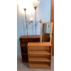 Image 1 : Bundle of Household Goodies including Two Shelves, Two Standup Lamps & A Full Length Mirror 15"tall