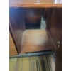 Image 5 : Brown Three Drawer Dresser with Metal Accents and Storage Compartments
