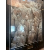 Image 9 : Chinese Terracotta Warrior, Wood Base 20W, 76T; Emperors Tomb Xian, China w/ Warriors Print (24x28) 