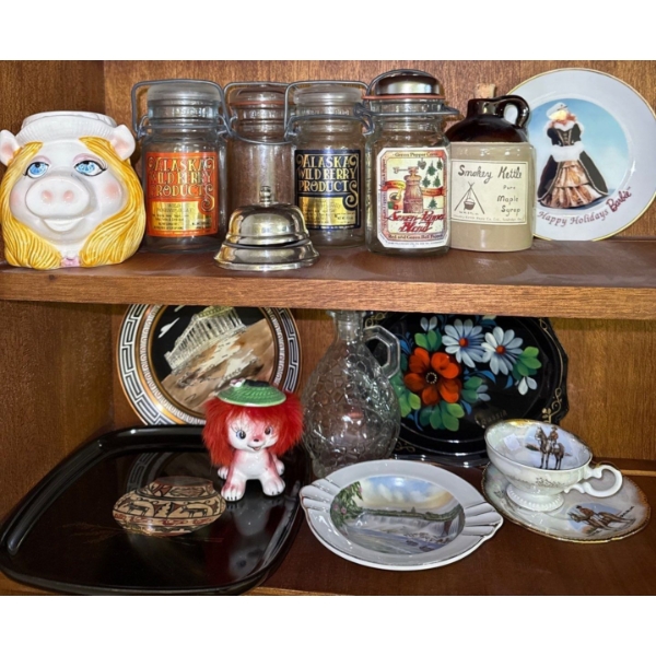 Household Decor - China, Decorative Glass Jars, Mrs Piggy Figure, Decorative Plates, More 