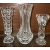 Image 3 : Collection Of Vintage Cut Crystal Vases In Various Patterns & Styles 8"tall