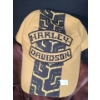 Image 8 : Harley Davidson: Brown Leather Jacket(Fits Large), Baseball Hats, Safety Eyewear and Pin 