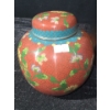 Image 2 : Metal Jar w/ Enamel Finish 2.5" Opening, 6 T, Knife Box w/ Veneer Inlay Design 8 W, 8.5 D, 14 T 
