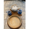 Art Pottery Bowl, Tea Pot, Cups