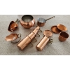 Image 1 : Copper Decor: Bowl 4.5" Diameter Top, 3.5 T, Scoops, Stackable Cups, Mini Saucepan and More! 