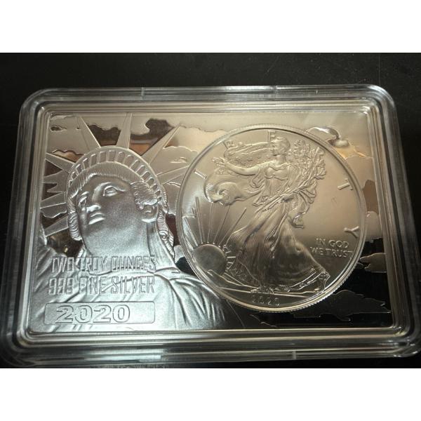2020 3 Troy Ounce USA Special Limited Anniversary Coin & Bar United States Mint 5000 Mintage