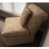 Image 3 : Upholstered Armless Slipper Accent Chair w/Tropical Pattern 29x34x36"tall