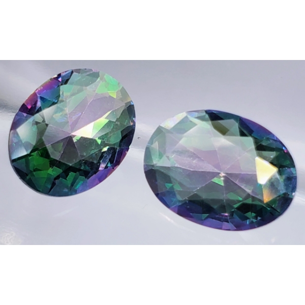 Mystic Topaz Pair (12.2 ct total, 16×12×6 mm)