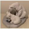 Image 2 : Lladro Porcelain Polar Bear Pack - Family Of Polar Bears Fishing 7x5