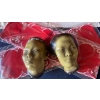 Image 2 : Boss Head Wall Art Holland Dutch Red Wooden Slippers, Doilys & Framed Portrait of a Man