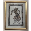 Image 1 : Framed Vintage Balinese Batik Prada Painting 8x10