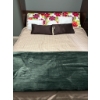 Image 1 : Floral and Solid Accent Bedding Set, 8 Pieces, Bedding Only