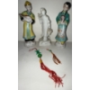 Image 1 : Vintage Asian Porcelain Figurines 8T w/ Stone Tasseled Chinese Zodiac Charms