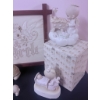 Image 8 : Precious Moments Figurines, Nativity Scene, Snow Globe, and Embroidered Wall Hanging
