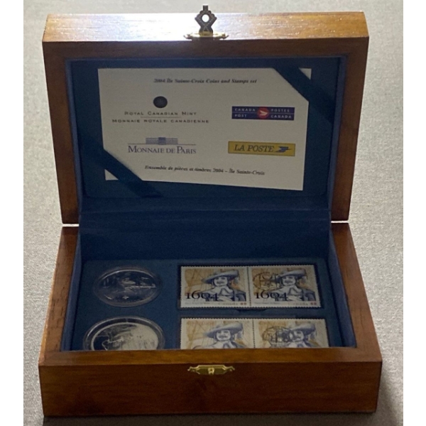 2004 Île Sainte-Croix Commemorative Coin and Stamp Set