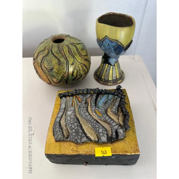 Potteries Goblet & Vase 