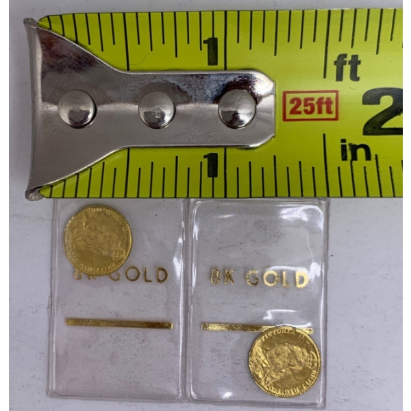 8 Karat Gold Sovereign Coins; Set of 2, Unopened, Package Weighs 0.7g