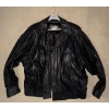 Image 1 : Leather Ranch's Black Crocodile Embossed Leather Bomber Jacket (Size Large)
