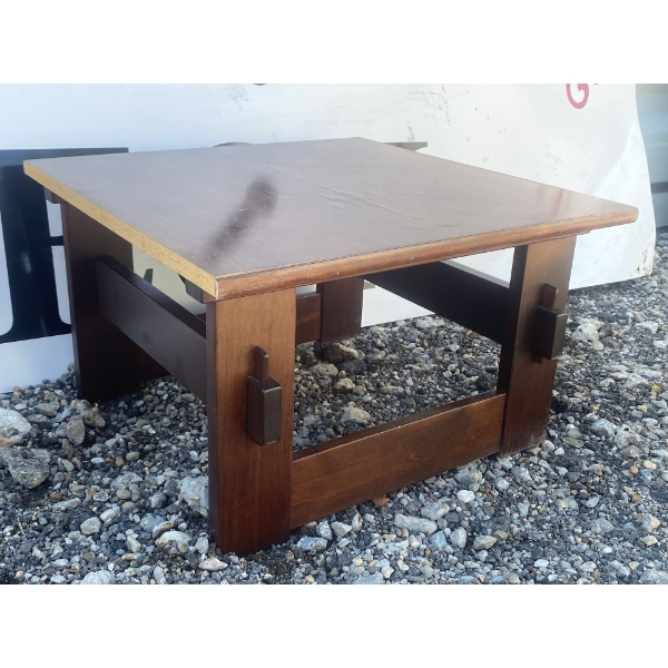Solid Wood Square Coffee Table With Pegged Joints