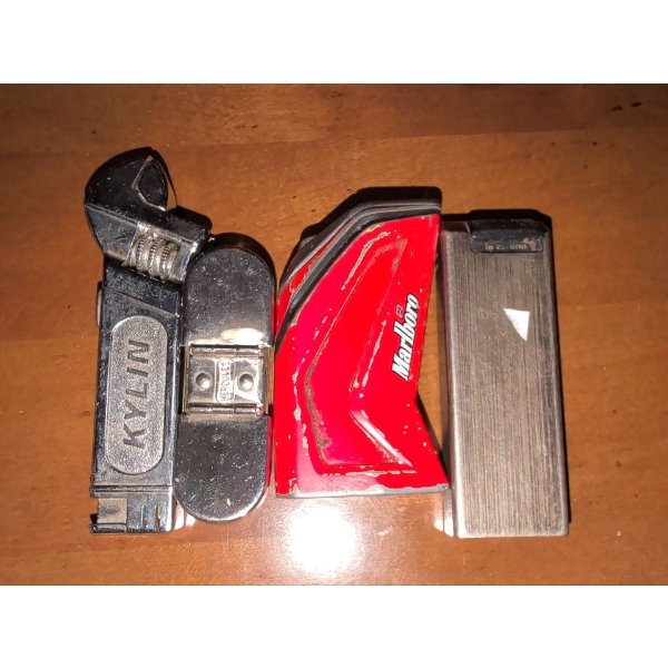 4 Refillable Lighters - Marlboro Hercules Kylin & Corona 