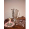Image 2 : Elegant Pin Wheel Crystal Serving Ware - Beverage Vessel Candy Dish & More