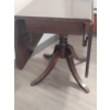 Image 2 : Antique Georgian Duncan Phyfe Style Drop Leaf Walnut Table & 4 Chairs 36L x 42 x 29T