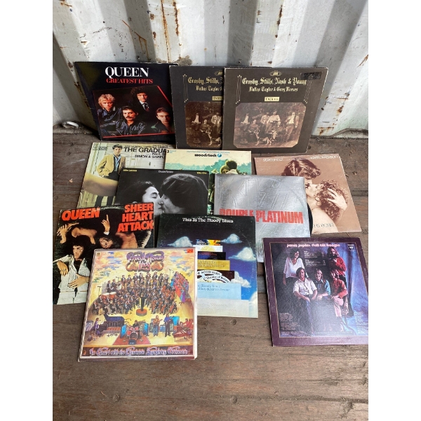 Records: Queen, Woodstock, John Lenon