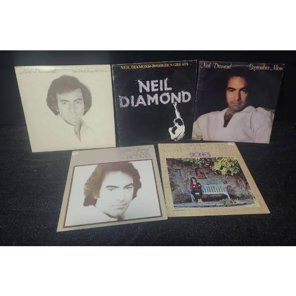 Neil Diamond: "You Don't Bring Me Flowers", "20 Golden Greats", "Sept. Morn". "Love Songs", "Stones"