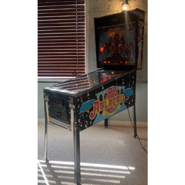 Atlantis Pinball Machine By Bally - Needs Service But Lights Up And Speaks - 4 Player