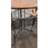 Image 4 : Corner Shelving Unit Metal w/ Wood Shelf (Shelf Not Screwed in Place as Shown) 27 W, 17 D, 67 T